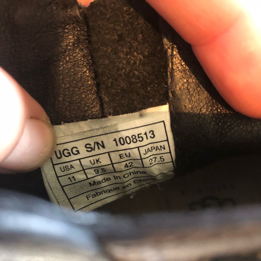 Ugg booties Black Leather Ankle Boots with Buckle Detail size 11 - Picture 2 of 4